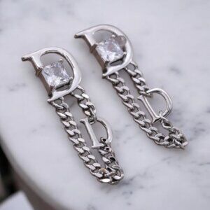 Letter D Elegant Zircon Earrings